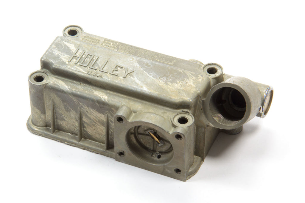 Carburetor Fuel Bowl, Primary, Side Hung, Zinc, Gold Chromate, Holley 2300 Marine Carburetors, Each