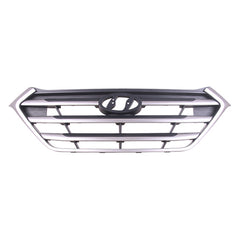 FRONT GRILLE -  PAINTED SILVER FRAME WITH SILVER AND BLACK BARS -  WILL