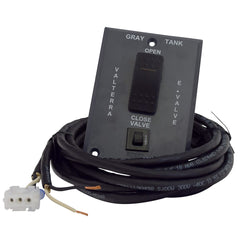 Valterra E1001NEVP Sewer Waste Valve -  E-Valve -  For RV Black And Gray Water System -  Electric -  12 Volt/ 1.7 Amp Motor -  Straight Valve -  1-1/2 Inch Waste Valve -  Without Fitting -  With Handle -  With 4 Inch Valve Harness/ 3 Inch Switch Harness/ Breaker Reset Switch/ Manual Override