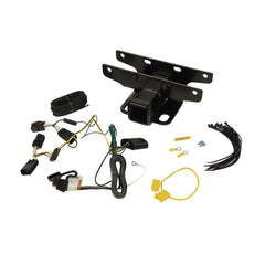 RUGGED RIDGE - Trailer Hitch Rear; Class II; Square Tube; 2 Inch Receiver; Bolt On; With Wiring Harness - 11580.57