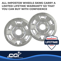 Coast2Coast: IWCIMP93X Wheel Skin -  IMPOSTOR ® -  16 Inch -  6 Vent -  Snap-On -  Plated -  Chrome -  ABS Plastic -  Set Of 4