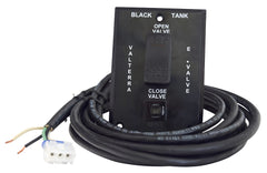 Valterra E1003NEVP Sewer Waste Valve -  E-Valve -  For RV Black And Gray Water System -  Electric -  12 Volt/ 1.7 Amp Motor -  Straight Valve -  3 Inch Waste Valve -  Without Fitting -  With Handle -  With 4 Inch Valve Harness/ 3 Inch Switch Harness/ Breaker Reset Switch/ Manual Override