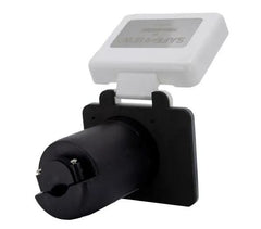 Hughes Auto SV50API-W Power Inlet Port; SafeView™; Manual Power Disconnect; 50 Ampere; 120 Volt; -20 To 65 Degree Celsius Working Temperature/ -40 To 85 Degree Celsius Storage Temperature; White; Nickel Plated Contacts; Twist Lock Design; ETL Certified; With Water Resistant Cover And Halo Status Light