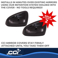Coast2Coast: MC67549BK Exterior Mirror Cover -  Top Half Cover -  Painted -  Gloss Black -  ABS Plastic -  Set Of 2
