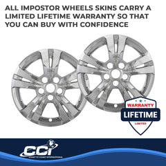 Coast2Coast: IWCIMP360X Wheel Skin -  IMPOSTOR ® -  17 Inch -  5 Spokes -  Snap-On -  Plated -  Chrome -  ABS Plastic -  Set Of 4