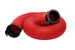 Valterra D04-0113 Sewer Hose -  EZ Coupler -  10 Foot Extended Length -  25 Inch Compressed Length -  3 Inch Diameter -  18 Mil Vinyl -  UV Protectant -  Red With Black Bayonet Fitting -  Boxed
