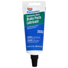 Permatex 20353 Brake Parts Lubricant; ULTRA; Use To Lubricate Caliper Pins/ Sleeves/ Bushings/ Pistons/ Prevents Disc Brake Squealing; Synthetic; Liquid; 2 Ounce Tube With Nozzle; From -45 Degree Fahrenheit To 425 Degree Fahrenheit; Single