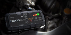 Noco GB40 Battery Portable Jump Starter; Boost Plus; 12 Volt Lead-Acid Batteries; 1000 Amp Peak; Up To 20 Jump Starts Per Charge; With Reverse Polarity Protection; With Ultra-Bright Dual LED Flashlight With 7 Modes; Micro USB Input/ USB Output Conection; With Jumper Cable With HD Clamps/ 12 Volt Car Charger/ Micro USB Cable/ Microfiber Storage Bag/ Safety And Warranty Information