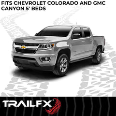 TrailFX 628N Bed Mat -  TFX Bed Mats -  Direct-Fit -  Drop-In -  Without Raised Edges -  Textured Pebble Surface Design -  Black -  Rubber -  Tailgate Liner/ Mat Not Included