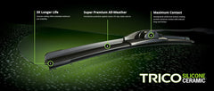 Trico Products Inc. 90-281 Windshield Wiper Blade -  Silicone Ceramic™ -  28 Inch Length -  Single Blade -  With Spoiler -  Black -  Beam Type -  Plastic/Steel Blend Frame -  Natural Rubber Blade -  With SWIFT One-Click Adapter