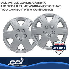 Coast2Coast: IWC42215S Wheel Cover -  15 Inch -  6 Spoke -  Silver -  Plastic -  Set Of 4 -  Spring Steel Clip