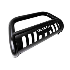 TrailFX B0040B Bull Bar -  TFX Bull Bars -  Powder Coated -  Black -  Steel -  3 Inch Diameter -  With Skid Plate -  With Holes For Optional Lighting -  6-1/2 Inch Max Light/ 20 Inch Max Light Bar