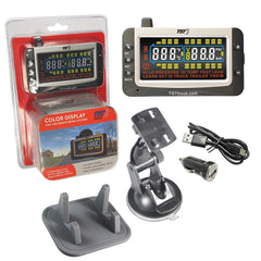Truck System Technology (TST) TST-507-D-C Tire Pressure Monitoring System - TPMS Display; 507 Series; Use With Truck System Technology (TST) 507 Series Tire Pressure Monitoring Systems; With Power Adapter/ Suction Cup Mount/ Cradle Mount