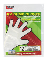Valterra D04-0108 Gloves -  RV Dump Gloves -  One Size Fits All -  High Density Polyethylene -  Disposable -  Bag of 12