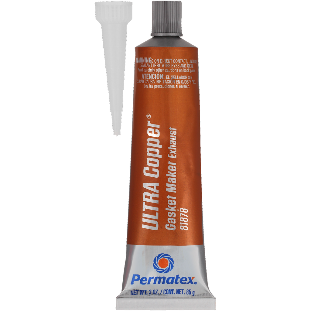 Permatex 81878 Gasket Maker; Ultra Copper ®; Used As Gasket For Exhaust Systems; 3 Ounce Tube; Withstands -65 Degree Fahrenheit To 700 Degree Fahrenheit Temperature