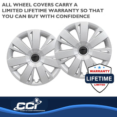 Coast2Coast: IWC53716S Wheel Cover -  16 Inch -  7 Spoke -  Silver -  Plastic -  Set of 4