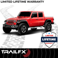 TrailFX A0063S Nerf Bar -  TFX Round Tube Side Steps -  With Step Pads -  3 Inch Round Bent -  Polished -  Stainless Steel -  Without End Caps -  Rocker Panel Mount