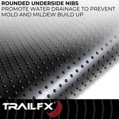 TrailFX 600N Bed Mat -  TFX Bed Mats -  Direct-Fit -  Drop-In -  Without Raised Edges -  Textured Pebble Surface Design -  Black -  Rubber -  Tailgate Liner/ Mat Not Included