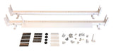 TrailFX FCLR005W Ladder Rack -  TFX Universal Van Racks -  500 Pound Capacity -  Universal 2 Bar 53 To 63 Inch Adjustable Length -  Powder Coated -  White -  Steel -  Fits Vans Without Gutters