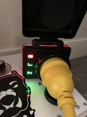 Hughes Auto SV30API Power Inlet Port; SafeView™; Manual Power Disconnect; 30 Amp; 125 Volt; Black; Nickel Plated Contacts; Twist Lock Design; ETL Certified; With Water Resistant Cover And Halo Status Light