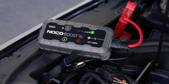 Noco GB50 Battery Portable Jump Starter; 12 Volt Lead-Acid Batteries; 1500 Amp Peak; Up To 30 Jump Starts Per Charge; With Reverse Polarity Protection; With LED Flashlight With 7 Modes; 2.1 Ampere Micro USB Input/ 2.1 Ampere USB Output Conection; With Jumper Cable With HD Clamps/ 12 Volt Car Charger/ Micro USB Cable/ Microfiber Storage Bag/ Safety And Warranty Information