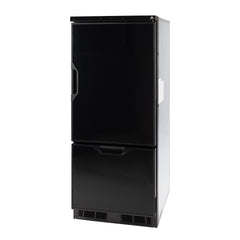Norcold N2175BPR - Refrigerator -  Dual Compartment Single Door Refrigerator With Freezer -  Flush Mount -  Right Hand Hinge -  6.2 Cubic Foot -  20.7 Inch Width x 23.7 Inch Depth x 49.2 Inch Height -  12 Volt DC -  Direct Current -  Without Ice Maker -  LED Electronic Temperature Control -  With Cabinet Light -  Black Trim -  Accepts Door Panel (Not Offered By Norcold) -  With Night Mode/ Shelving/ Door Bins