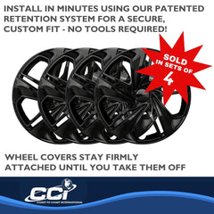 Coast2Coast: IWC54116BLK Wheel Cover -  16 Inch -  Black -  Plastic -  Set Of 4