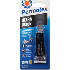 Permatex 22072 Gasket Maker; Ultra Black ®; Used As Gasket For Differential Covers/ Oil Pans/ Timing Covers/ Transmission Pans; 0.5 Ounce Tube; Withstands -65 Degree Fahrenheit To 400 Degree Fahrenheit Temperature; Black