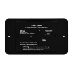 MTI Industry 25-742-BL-TR Carbon Monoxide/ Propane Leak Detector; Safe-T-Alert ™; Detects Both LP And CO Gas; Alerts To Leak With Beeping; With LED Indicator; Flush Mounting; 12 Volt DC Hardwire; Black; With Trim Ring