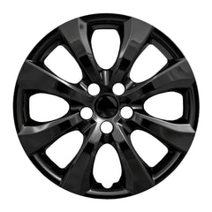 Coast2Coast: IWC54216BLK Wheel Cover -  16 Inch -  Eight Spoke -  Painted Glossy Black -  ABS Plastic -  Set Of 4