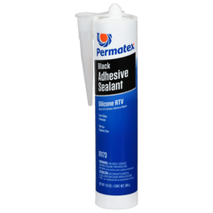 Permatex 81173 Adhesive Sealant; Use To Seal/ Bond/ Repair/ Mend And Secure Glass/ Metal/ Plastics/ Fabric/ Vinyl/ Weather Stripping/ Vinyl Tops/ Windshields/ Door Frames/ Electrical Wiring/ Seams And Roofs; 12.9 Ounce Cartridge; -75 Degree Fahrenheit To +450 Degree Fahrenheit; Single; Not Recommended For Engine Gasket Applications