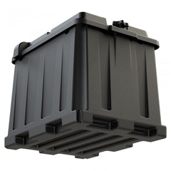Noco HM426 Battery Box; Fits Dual 6 Volt Group Batteries; Black; Polyethylene Plastic; Full Flow Ventilation; With Captive Lid; Large Cable Entry Holes; Impact Resistant To -40 Degree Fahrenheit