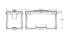Noco HM408 Battery Box; Fits 4D Group Batteries; Black; Polyethylene Plastic; Full Flow Ventilation; With Captive Lid; Large Cable Entry Holes; Impact Resistant To -40 Degree Fahrenheit