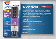 Permatex 84160 Permapoxy High Strength Clear Epoxy 0.85 oz Universal Fit