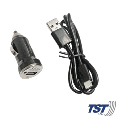 Truck System Technology (TST) TST-770-FT-4-TC Tire Pressure Monitoring System - TPMS; 770 Series; For Use On Metal Valve Stems And For RV And Trailer Applications; 4 Flow Thru Sensors; 5 Inch TST Wide Screen Color Display; With Audio And Visual Alerts; With Two Installation Wrenches/ Suction Cup Display Mount/ USB And 12 Volt Charging Capabilities/ Detailed User Manual/ One 770 Repeater
