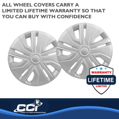 Coast2Coast: IWC49514S Wheel Cover -  14 Inch -  10 Spoke -  Silver -  Plastic -  Set of 4