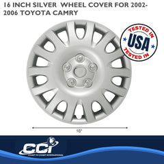 Coast2Coast: IWCB883916S Wheel Cover -  16 Inch -  14 Spoke -  Silver -  Plastic -  Set Of 4 -  Standard Leg