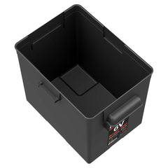 Noco BG6V Battery Box; HM306BKS; Fits 6 Volt Automotive/ Marine/ RV Batteries; Snap-Top; Rugged Design; Black; Reinforced Plastic; Fully Ventilated; 10.6 Inch Length x 7.6 Inch Width x 11.2 Inch Height Internal Dimension; 14.1 Inch Length x 10.6 Inch Width x 12.4 Inch Height External Dimension; UV Resistant; Impact Resistant To -20 Degree Fahrenheit; Coast Guard/ ABYC Certified; Includes 54 Inch Battery Box Strap