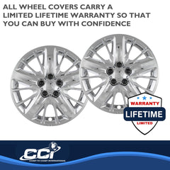 Coast2Coast: IWC47218C Wheel Cover -  18 Inch -  5 Split Spoke -  Chrome Plated -  Plastic -  Set Of 4 -  Lug Covers