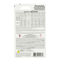 Permatex 24027 Thread Sealant; Use With Rocker Studs/ Rocker Adjustment Bolts/ Bolts On Valve/ Cam Covers/ Oil Pans/ Disc Brake Calipers/ Intakes/ Alternators And Pulley Assemblies; 6 Milliliter Tube