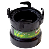 Valterra T1028 Sewer Waste Valve Fitting -  3 Inch Hub x 3 Inch Bayonet Fitting -  Use To Convert Standard Sewer Hose To Rotating Rigid Pipe -  Black Plastic