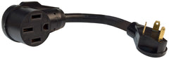 Valterra A10-3050FBK Power Cord Adapter -  Mighty Cord ™ -  30 Amp Male to 50 Amp Female -  Black -  12 Inch Length -  Non Locking -  Not Waterproof -  Without Lighted Ends -  Without Handle