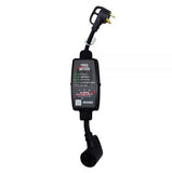 Hughes Auto PWD30 Surge Protector; Protect From Damaging Low/ High Voltage Levels and Power Surges When Connected To Campground Power Supply; Portable; 2400 Joules Of Advanced Surge Protection; 30 Amp; Bluetooth Connectivity; With Fault Indicator Light; With Plug Head Handle Grip; Smart Technology Compatible