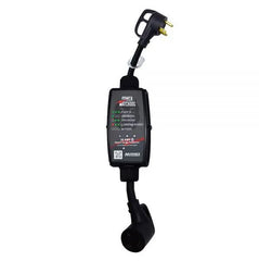 Hughes Auto PWD30 Surge Protector; Protect From Damaging Low/ High Voltage Levels and Power Surges When Connected To Campground Power Supply; Portable; 2400 Joules Of Advanced Surge Protection; 30 Amp; Bluetooth Connectivity; With Fault Indicator Light; With Plug Head Handle Grip; Smart Technology Compatible