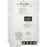 NewMar PT-40U Battery Charger; Phase Three Smart Series; For 12 Volt Gel-Cell/ 12 Volt Flooded Lead-Acid/ 12 Volt AGM Batteries; 3-Bank Charger; 90 To 264 Volt AC Power Supply; 3 Step Bulk/ Absorption/ Float; 40 Amp Output Current; 9.5 Inch Width x 4.8 Inch Depth x 13.85 Inch Height Overall Dimension; 80 To 400 Ampere Hour Battery Capacity; -20 To 60 Degree Celsius Operating Temperature; CG USCG CFR 183.410; With LED Audible Indicators/ 25 Feet Cable/ Plug-In Connector