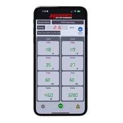 Hughes Auto PWD50W Surge Protector; Power Watchdog Gen II; Used To Monitor Volts/ Amps/ Watts Live On Phone And Detects High Voltage/ Low Voltage/ Open Ground/ Open Neutral/ Over Current; Portable; 50 Ampere Operating Current/ 120 Volt Operating Voltage/ 12000 Maximum Watt; 4600 Joules Of Advanced Surge Protection; Built-In Bluetooth And WiFi; -20 To 50 Degree Celsius Temperature Range; With Fault Indicator Light; Weather Resistant