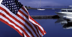 Taylor Made 8418 Flag -  Marine Series -  Sewn 50 Star Flag -  18 Inch Length x 12 Inch Height -  Nylon Fabric -  With Brass Grommets -  Four Needle Flyend
