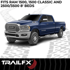 TrailFX 600N Bed Mat -  TFX Bed Mats -  Direct-Fit -  Drop-In -  Without Raised Edges -  Textured Pebble Surface Design -  Black -  Rubber -  Tailgate Liner/ Mat Not Included
