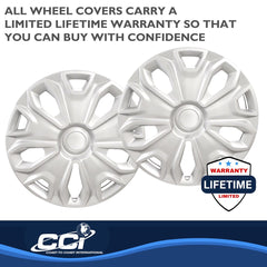 Coast2Coast: IWC51216S Wheel Cover -  16 Inch -  5 Split Spoke -  Silver -  Plastic -  Set Of 4 -  Standard Leg