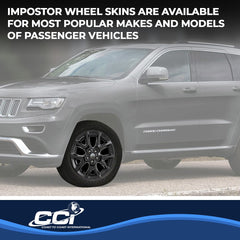 Coast2Coast: IWCIMP382BLK Wheel Skin -  IMPOSTOR ® -  17 Inch -  10 Vent -  Snap-On/Center Retention -  Painted -  Gloss Black -  ABS Plastic -  Set Of 4